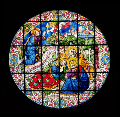 Oculus depicting Christ in the Garden of Gethsemane by Lorenzo Ghiberti